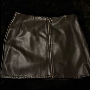 Rue21 Black Faux Leather Mini Skirt NWT